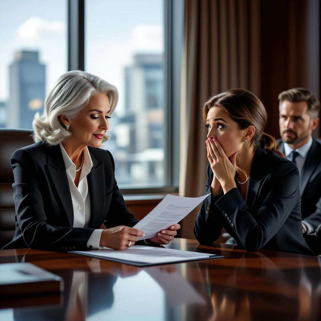 Elderly Woman Lawyer Reveals Shocking Truth in Modern Office