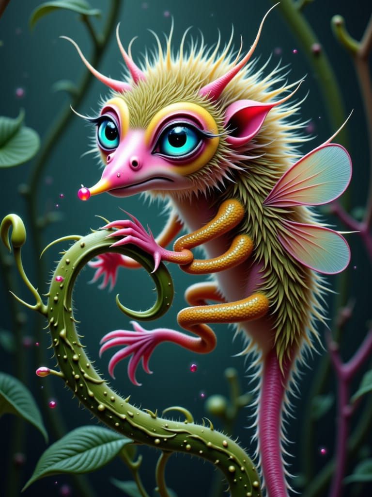 Cute Alien Creature in Photorealistic Wildlife Style