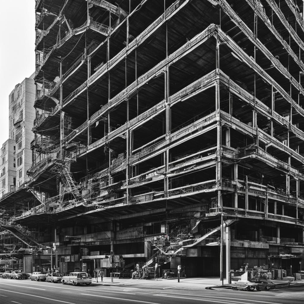 Cyberpunk Urban Skyscraper in Neon Lights