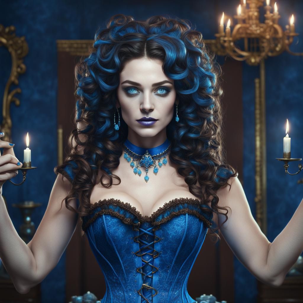 Young Witch Casting Spells in New Orleans: Fantasy Art