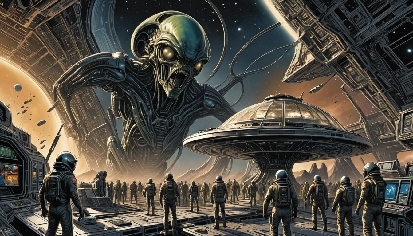 Alien Galaxy Broadcast: Comic Book Art