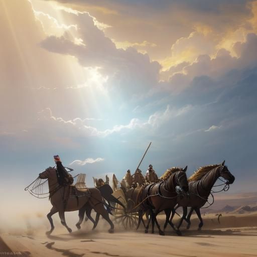 Pharaoh's Chariot Chase in Ancient Egyptian Style