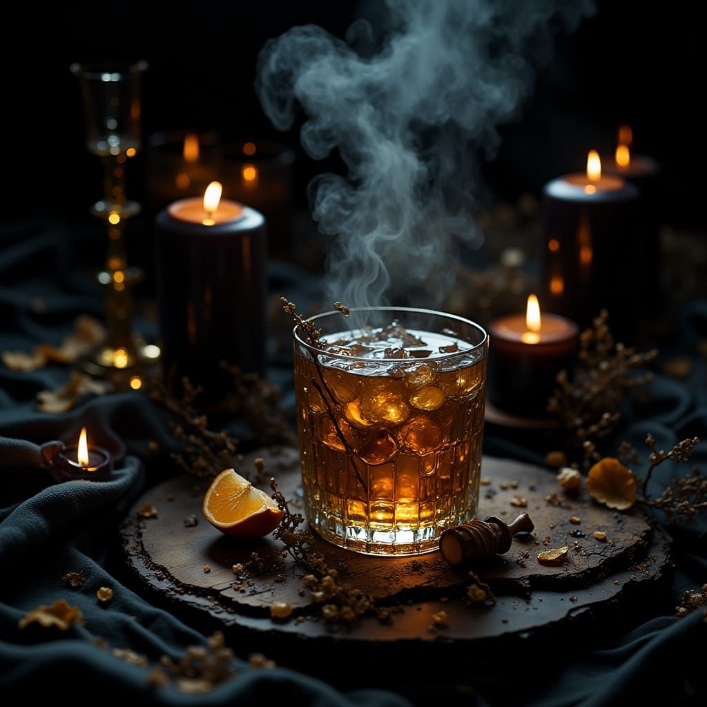 Magical Rest Potion with Flickering Candles