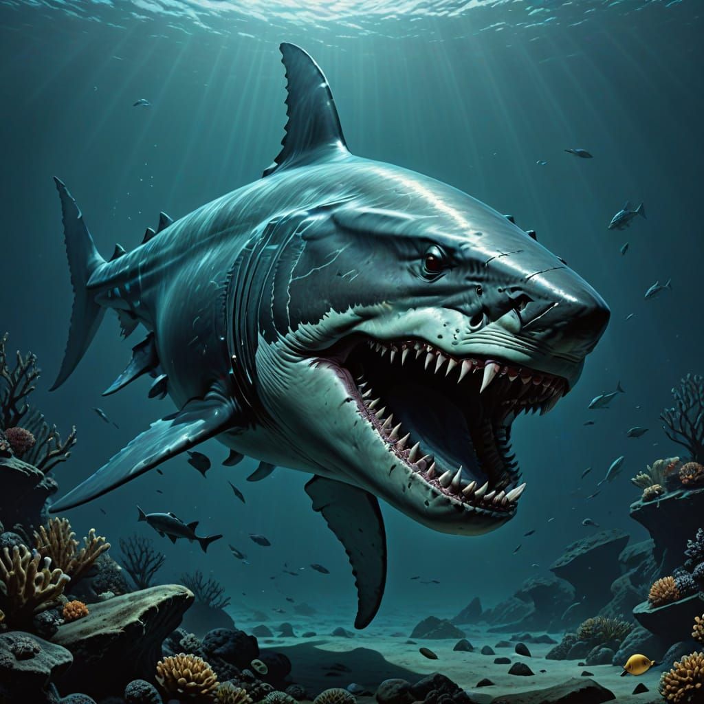 Megalodon Rules the Dark Depths