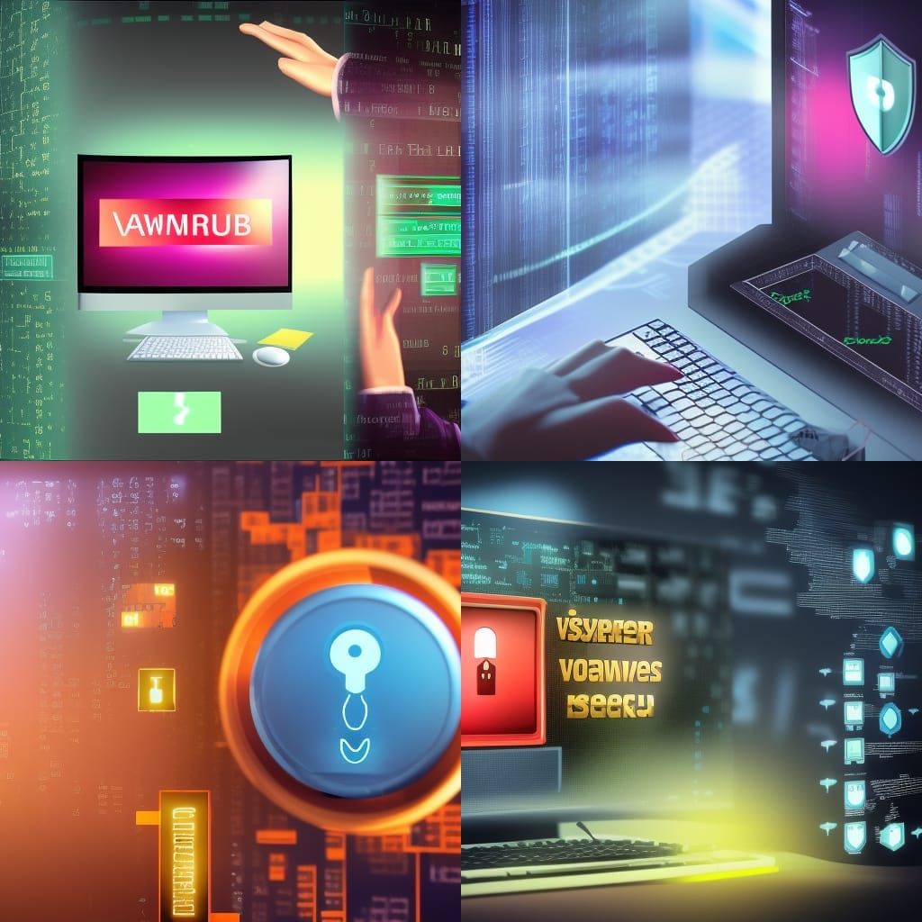 Computer Hacked: Virus and Spyware Attack in Digital Art