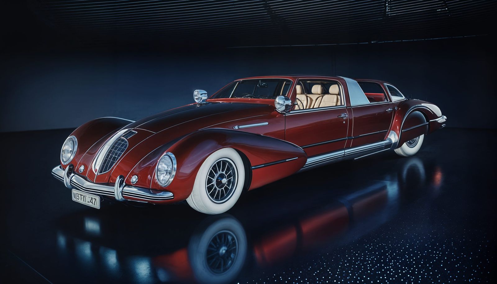 Luxurious Retrofuturistic Limousine in Aviational Elegance