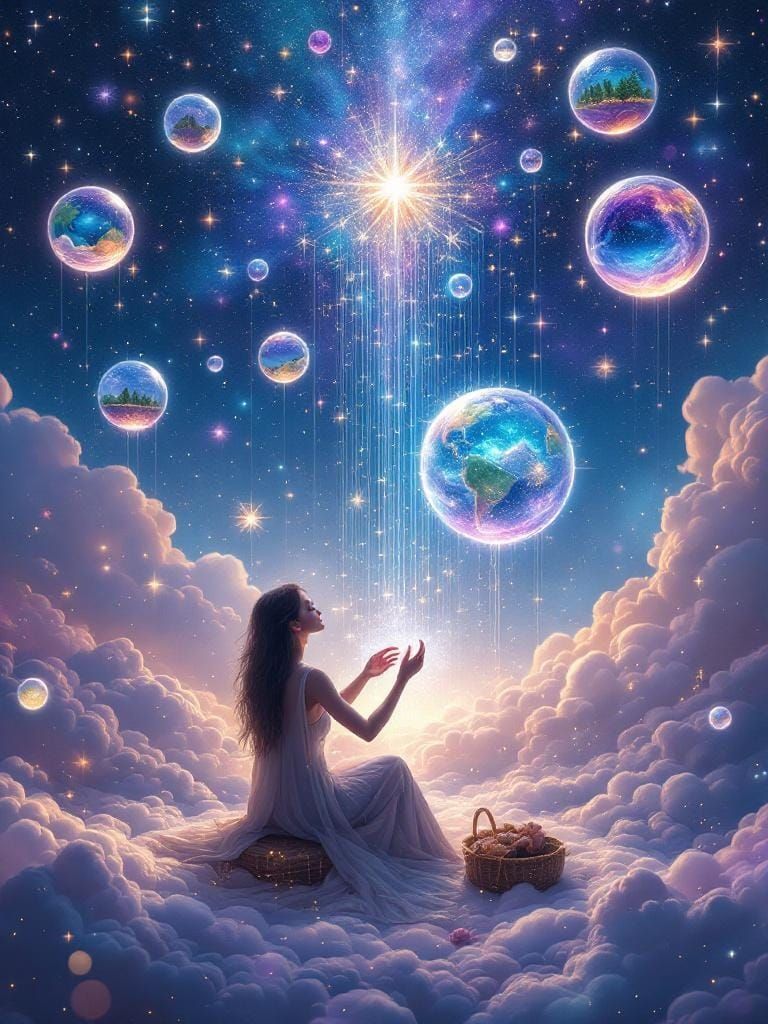 Celestial Dream Designer Weaving Starlight Bubbles