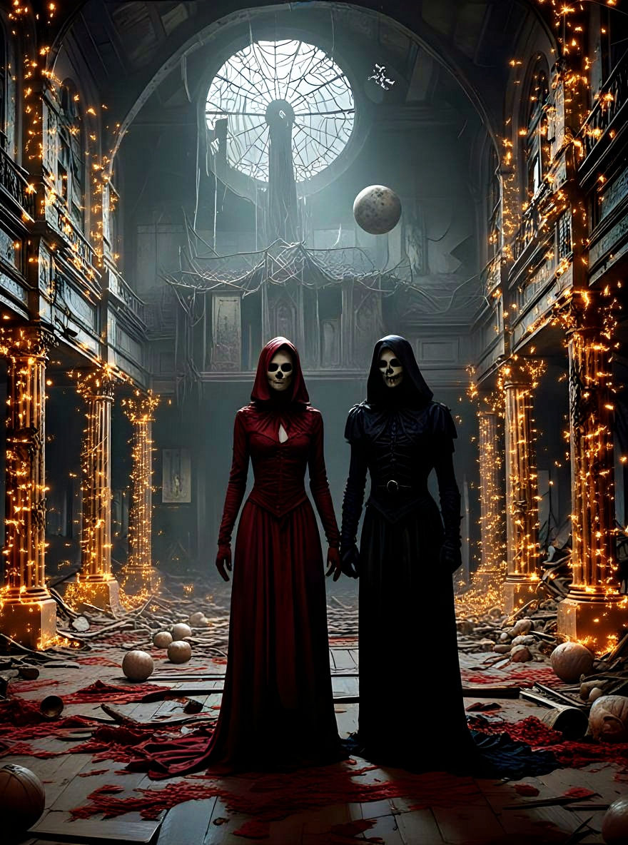 Eerie Halloween Prom in Dilapidated Gym