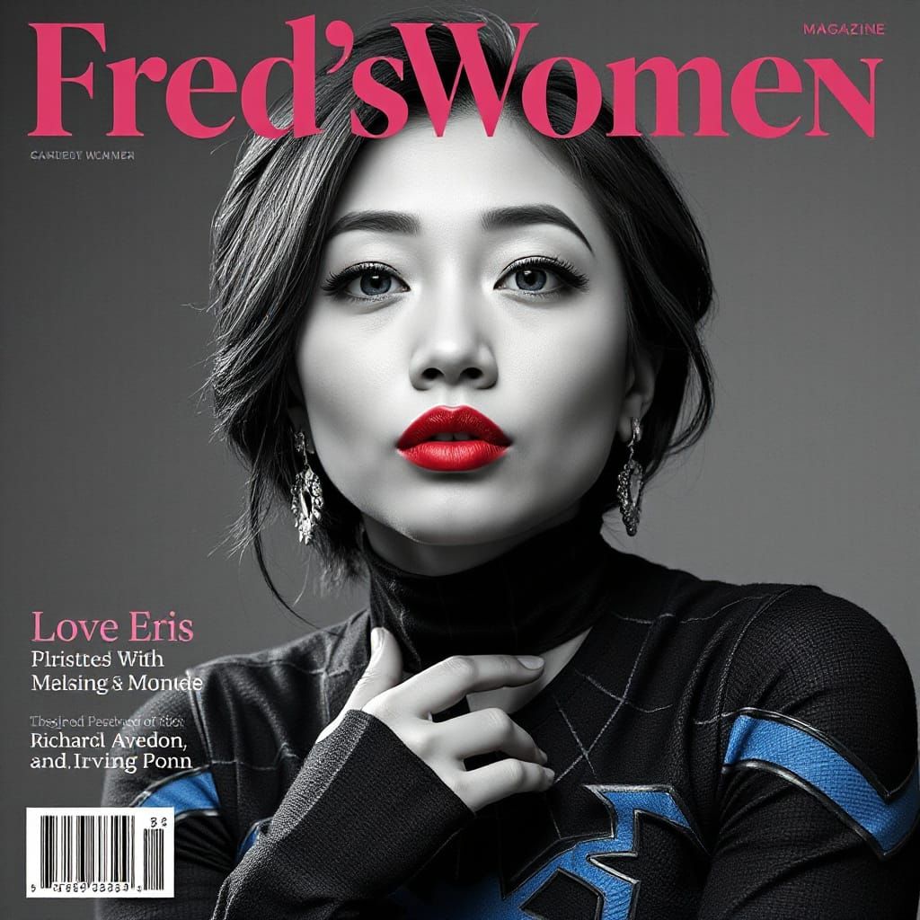 Chinese Woman in Spider-Man Costume on Magazine Cover