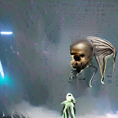 Stylized Alien Portrait in Digital Art Style