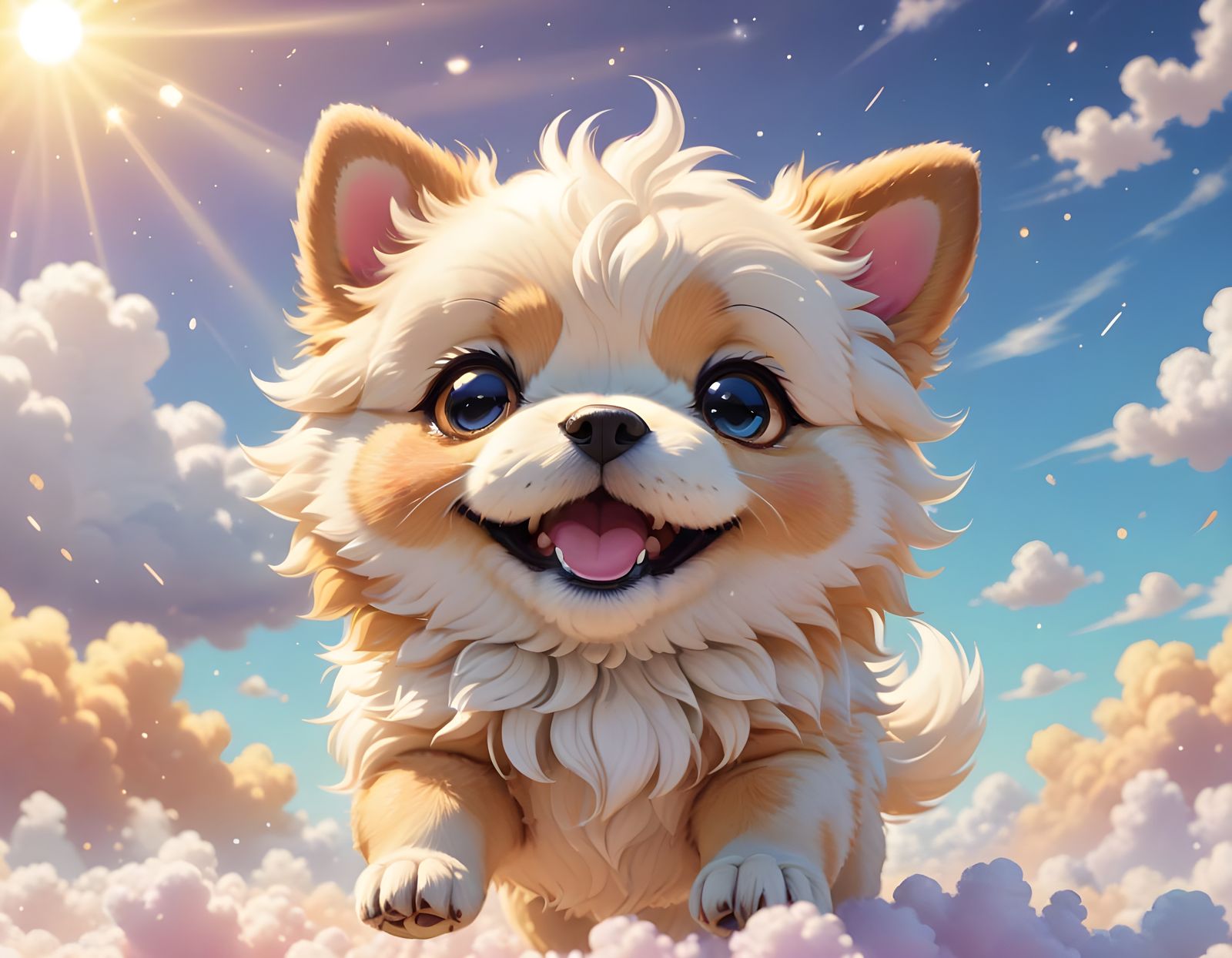 Chibi Dog Smiling While Farting