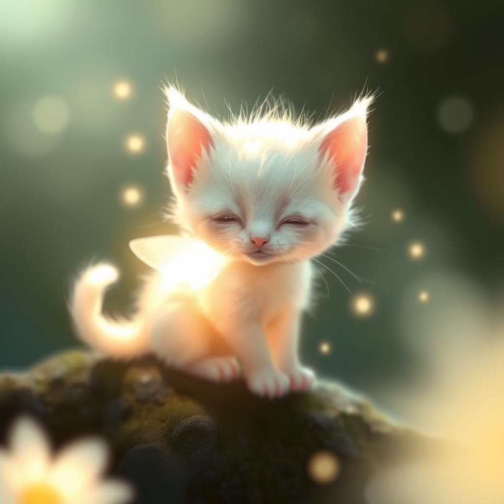 Ethereal Fairy Kitten in Dreamy Digital Art