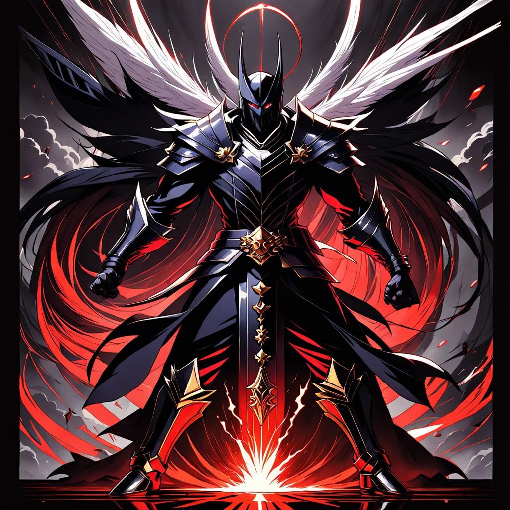 Epic Dark Villain in Anime Style
