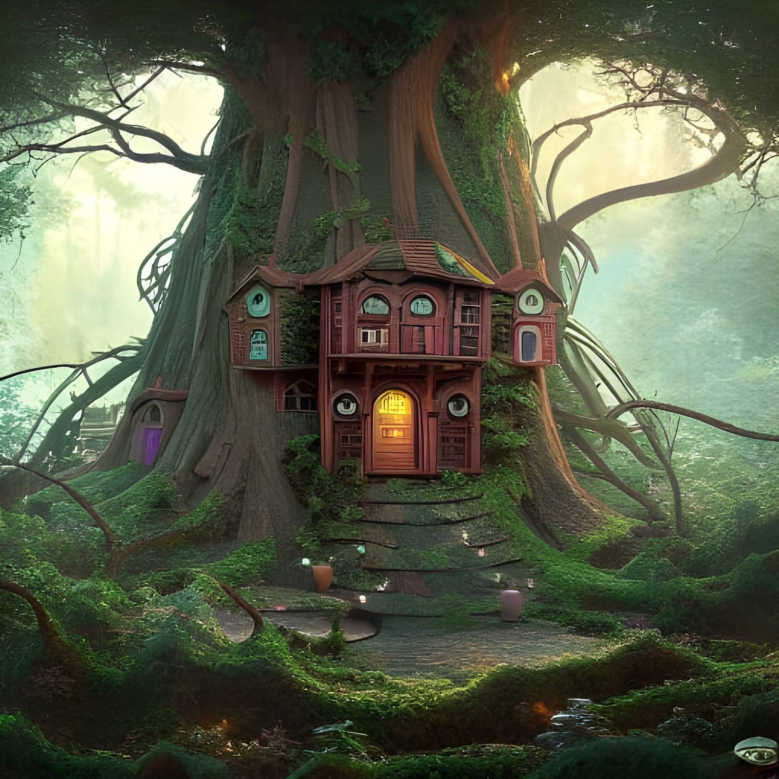 Enigmatic Magician House in Magic Forest