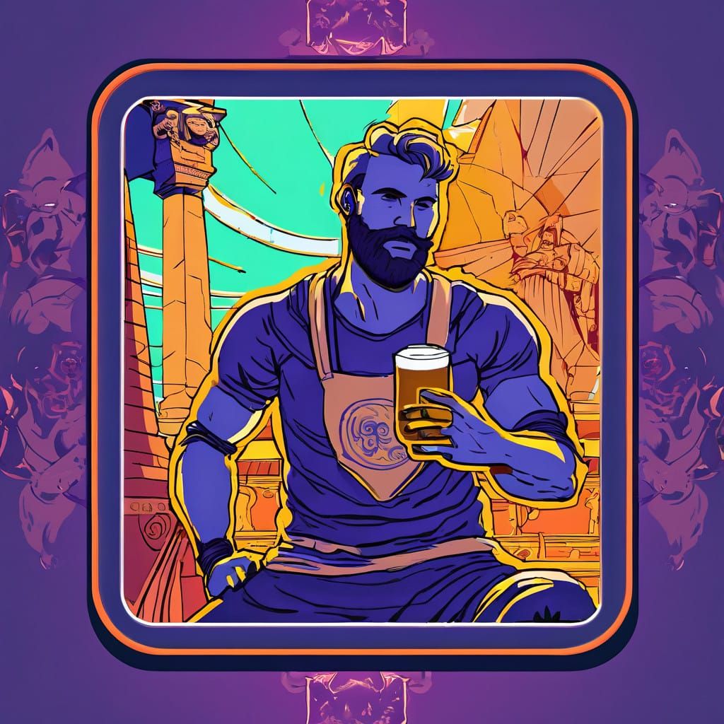 Hyperdetailed Dark Fantasy Splash Screen in Vibrant Art Nouv...