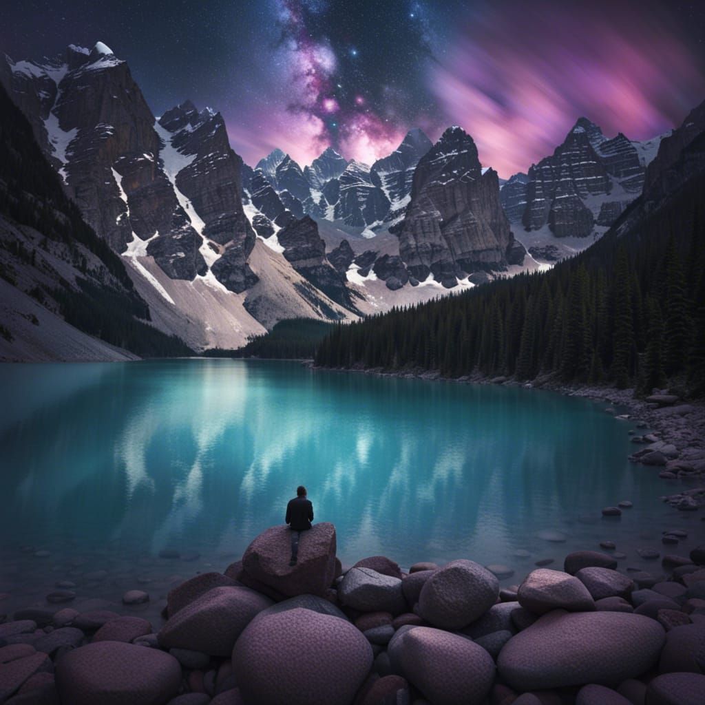 Dreamlike Lake Moraine Scenery