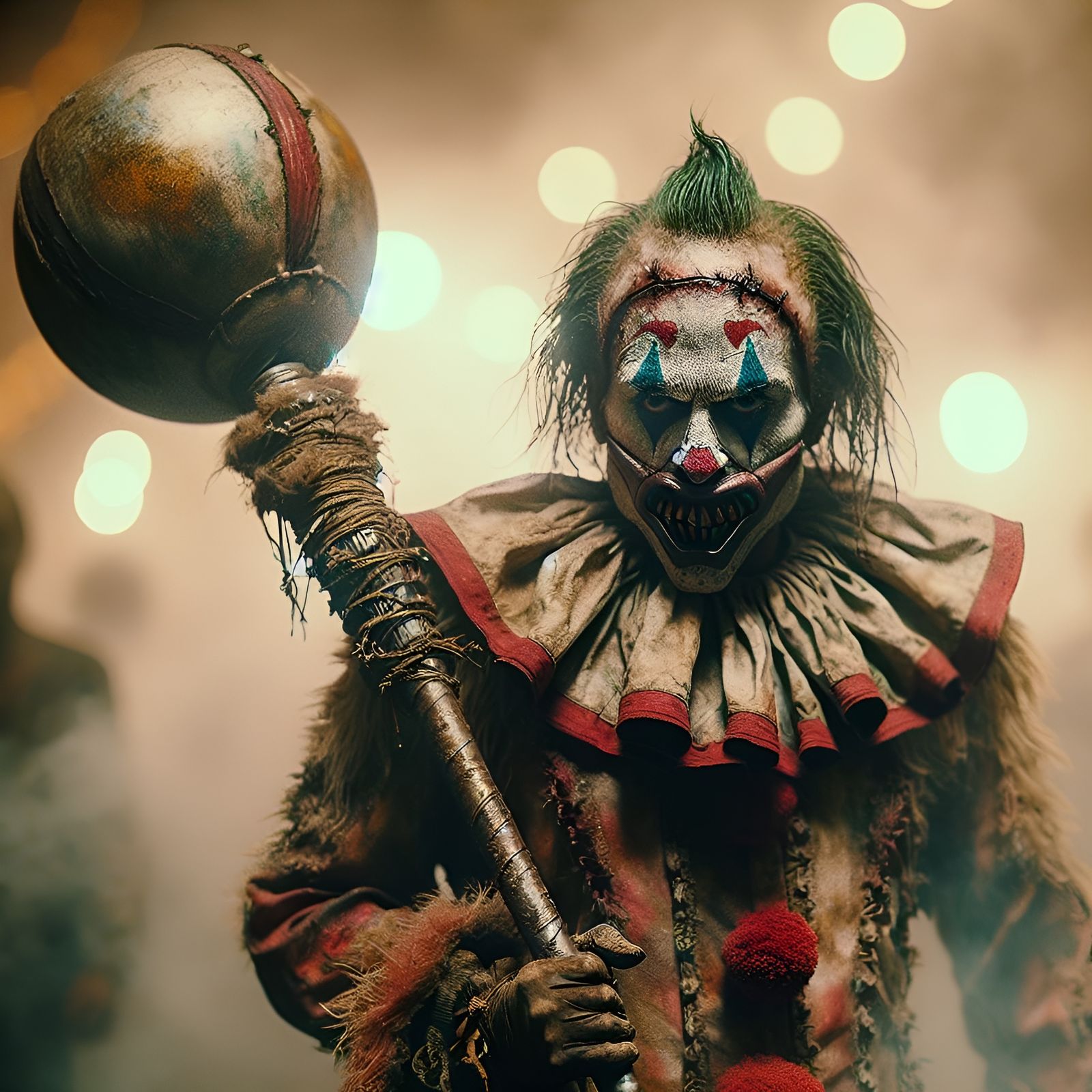 Dystopian Circus: Voodoo Clown in Romantic Style