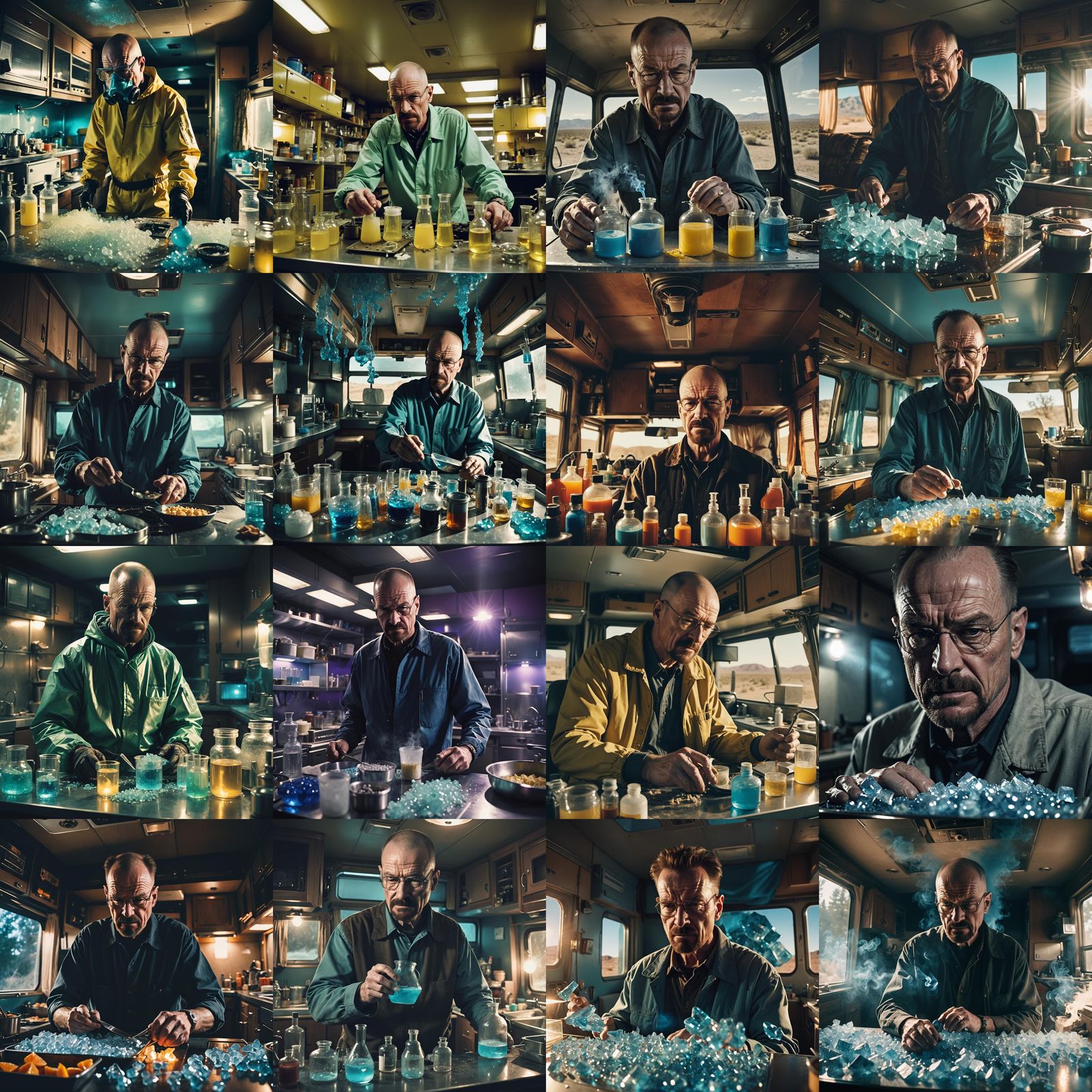 Walter White Blue Crystal Meth Lab in RV