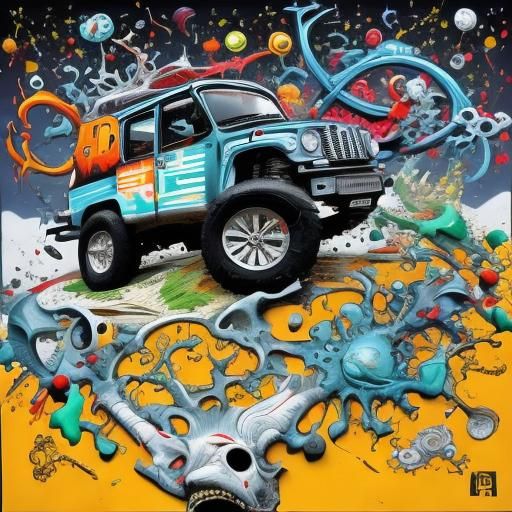 Stressful Driving Test in Creepy Cute Neon Style