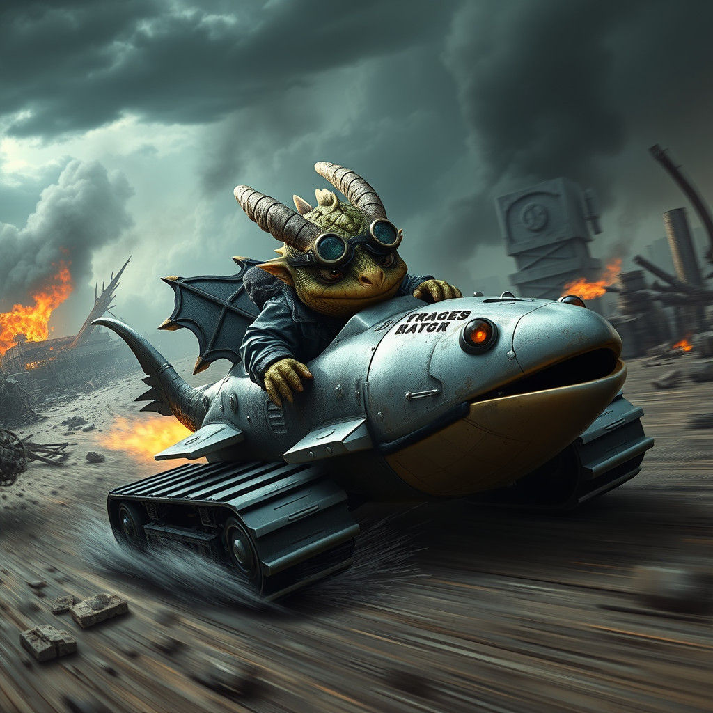 Furious Chibi Dragon Races in Mad Max Wasteland