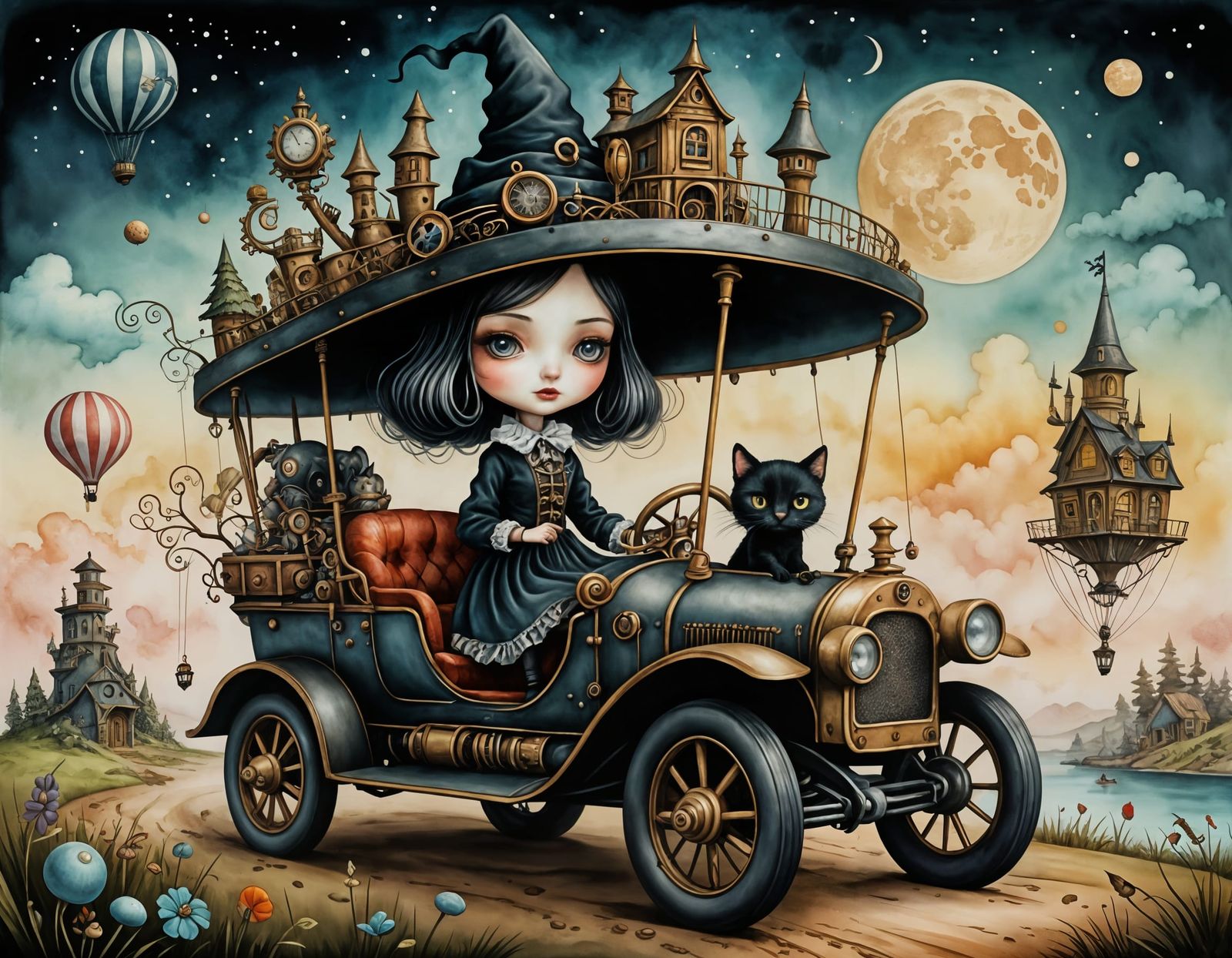 Whimsical Drive in Whimsical Land