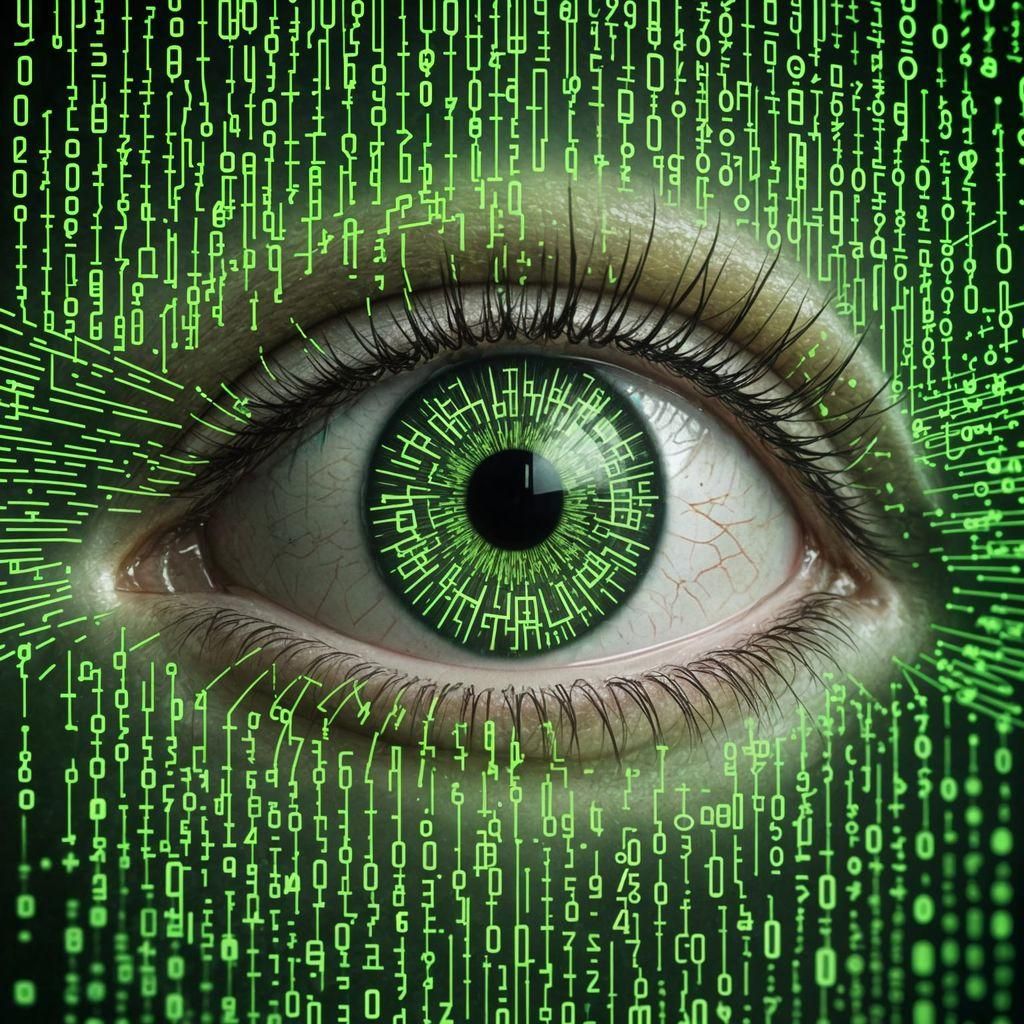 Eye of Light Green Binary Code