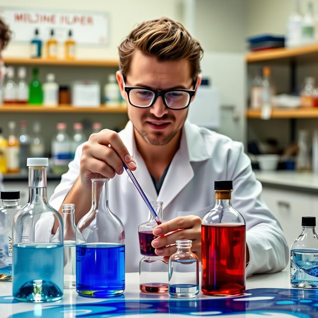 Alcohol Ink Chemist Laboratory Art