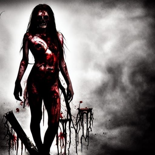 Apocalyptic Zombie Goddess: A Bloody Demonic Princess