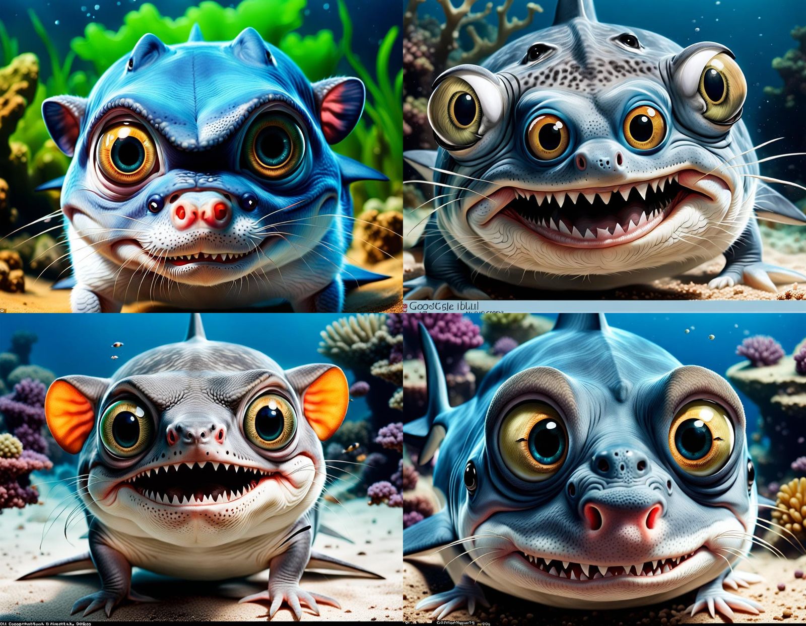 Horrific Shark-Gerbil Hybrid with Bulging Eyes