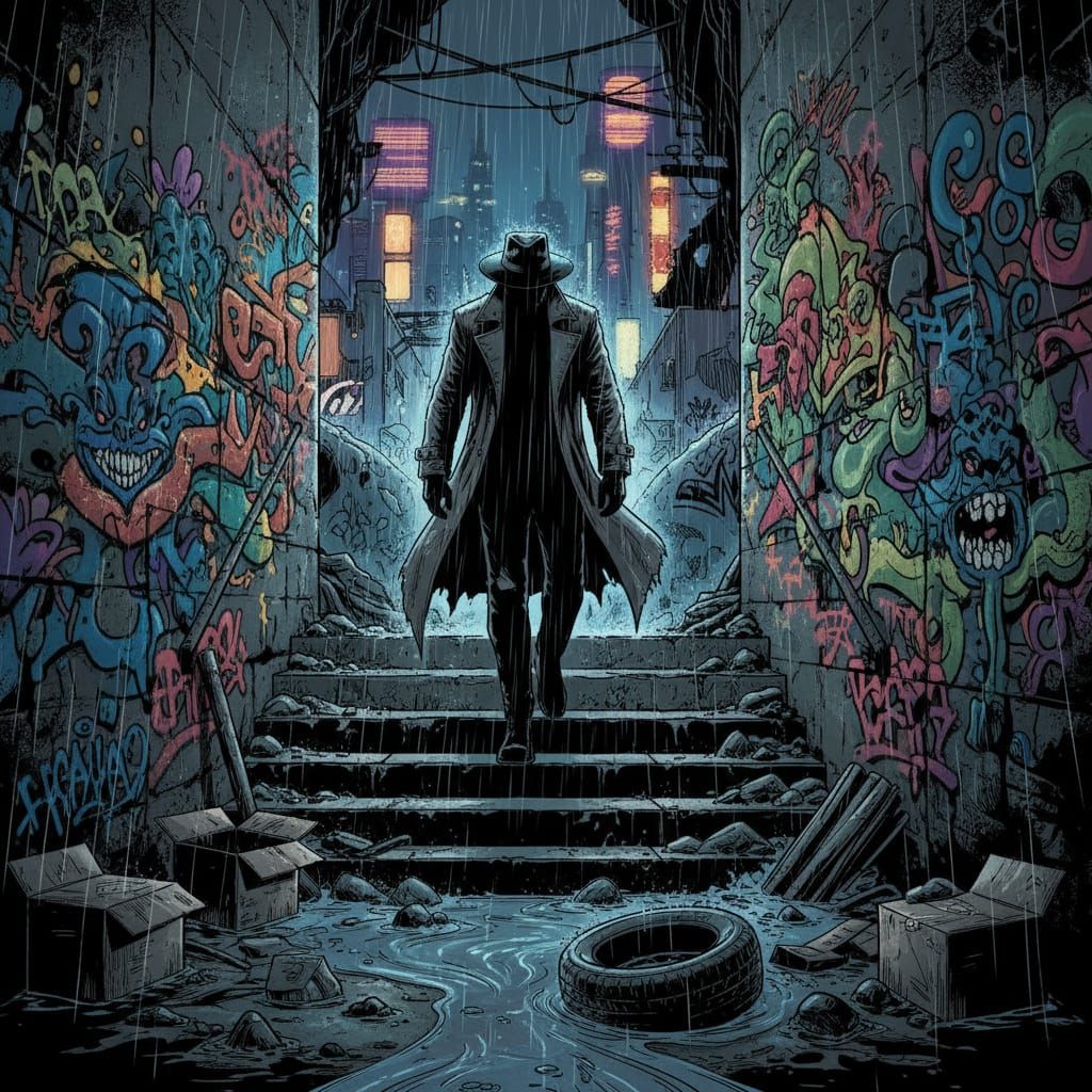 Gritty City Descent: Comic Book Noir