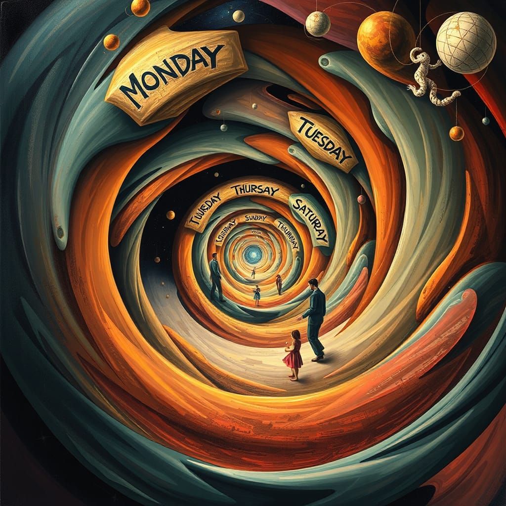 Surreal Days of the Week Vortex