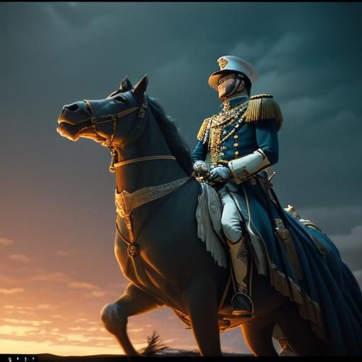 Cinematic Film Still of Bonaparte