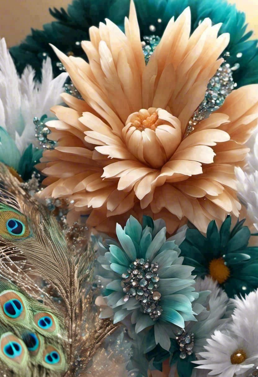Vibrant Peacock Feathers Display Iridescent Colors