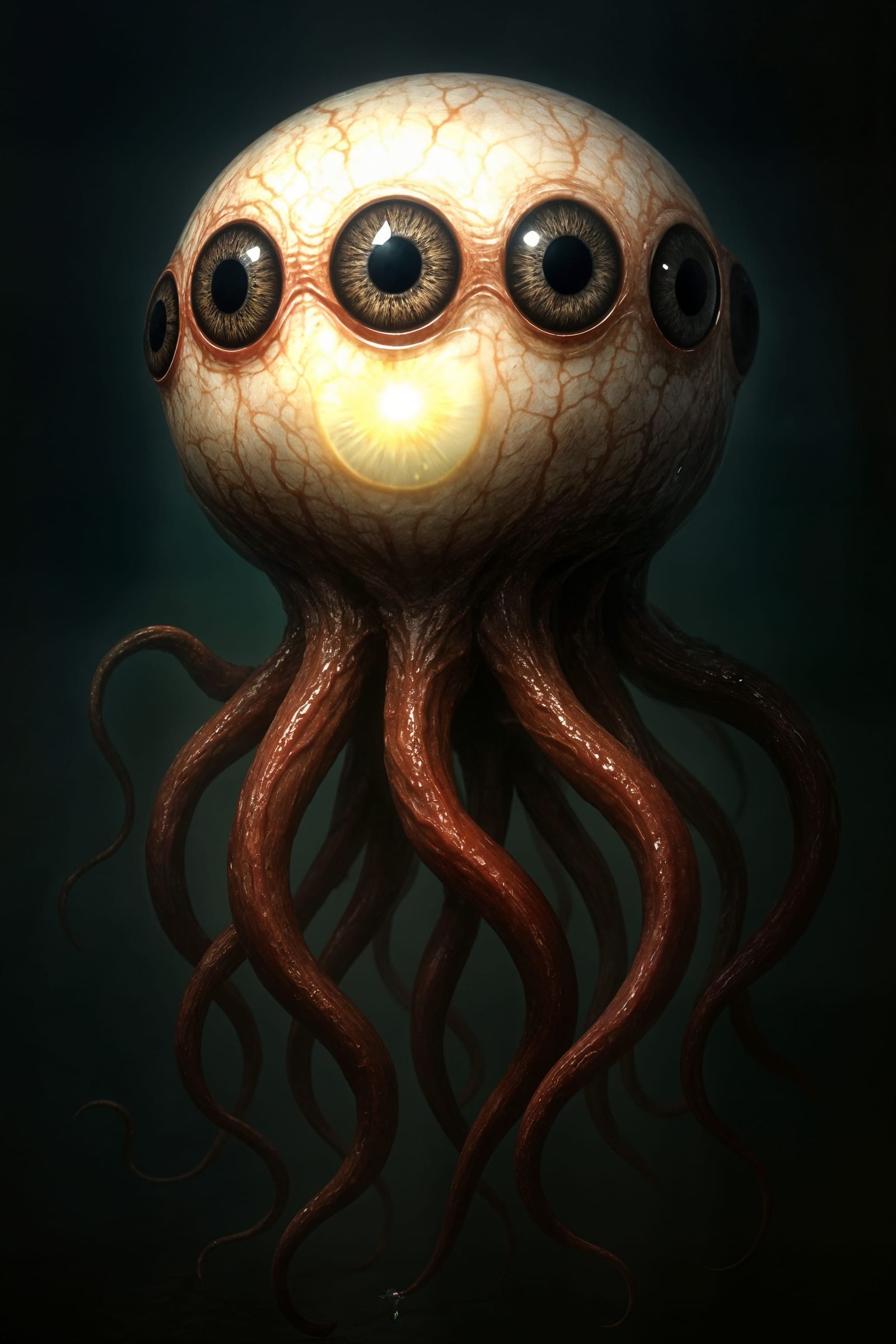 Colossal Floating Eyeball: Surreal Alien Creature