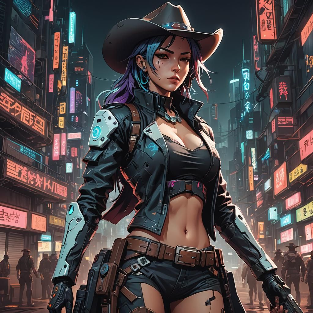 Cyberpunk, cowgirl