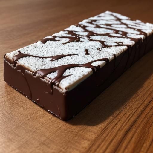 Hyperrealistic Close-up of a Silver Queen Chocolate Bar