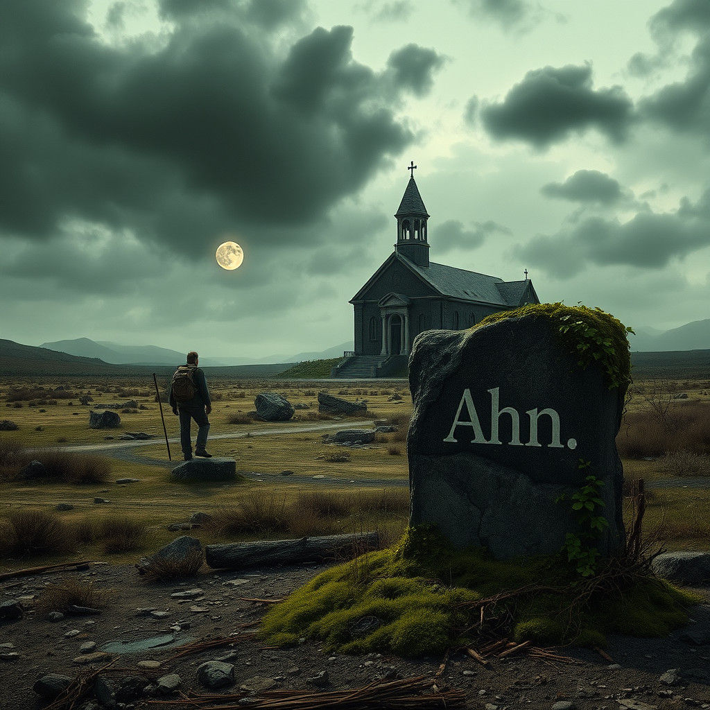 Post-Apocalyptic Faith: Lone Figure Seeks Shelter