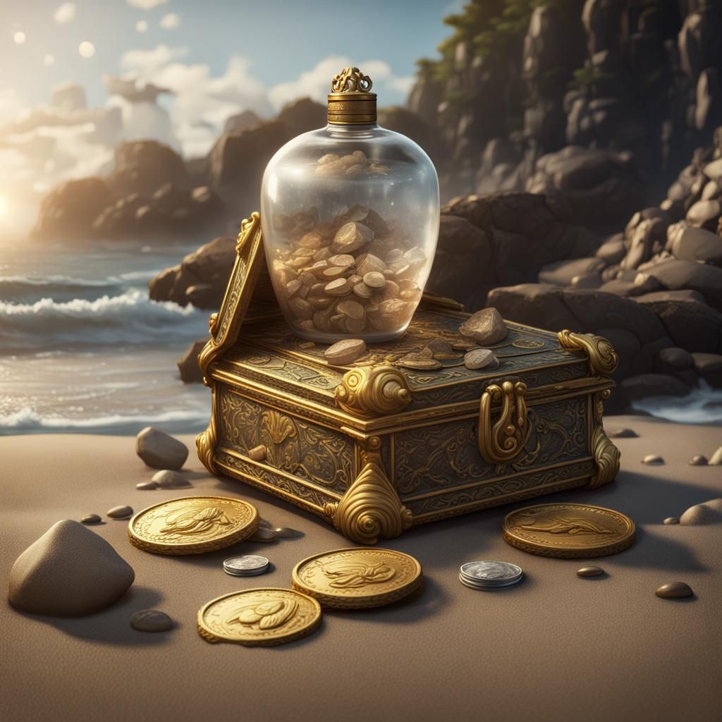 Treasures Washed Ashore: Detailed Matte Painting