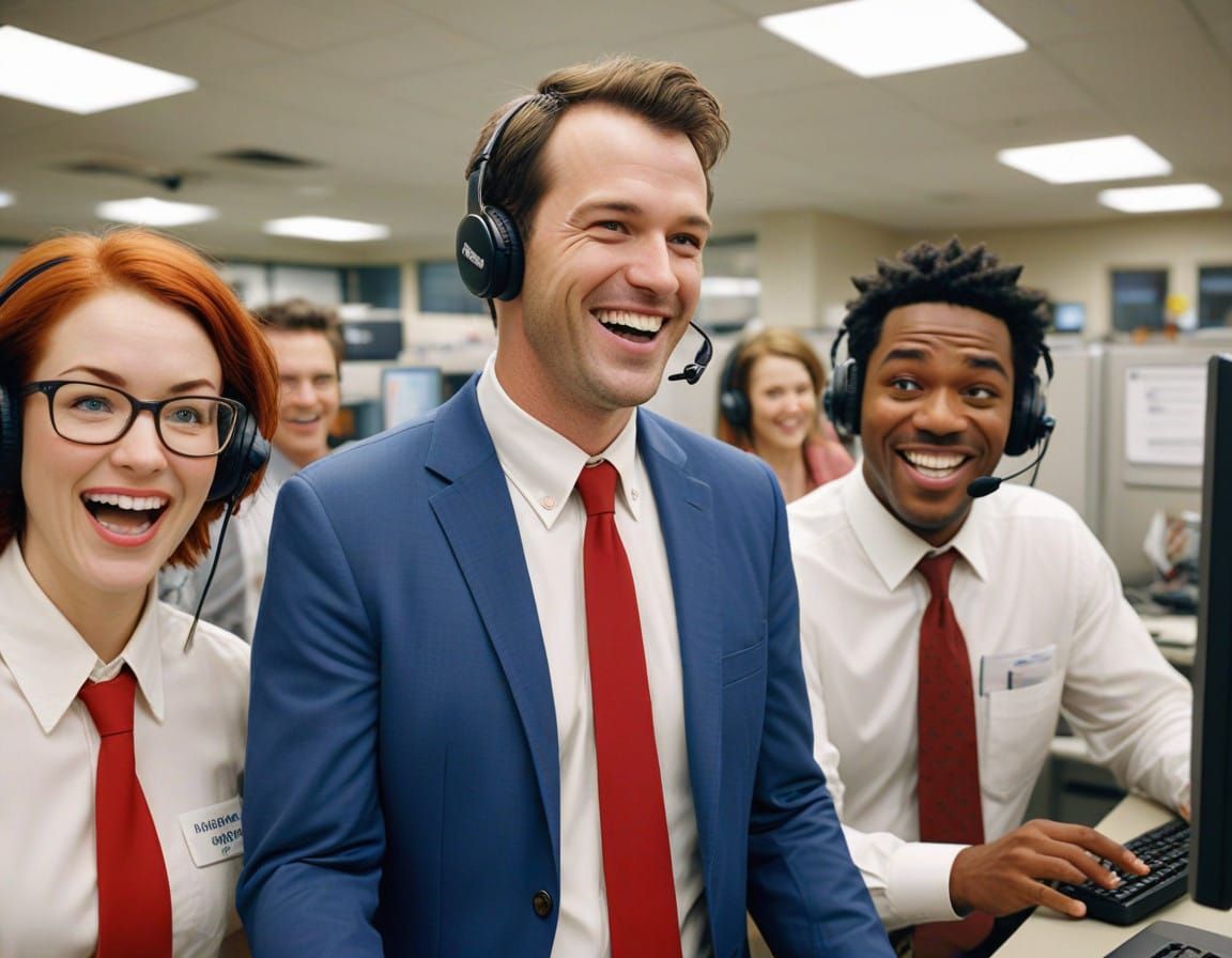 Managers at Play in a Bustling Call Center