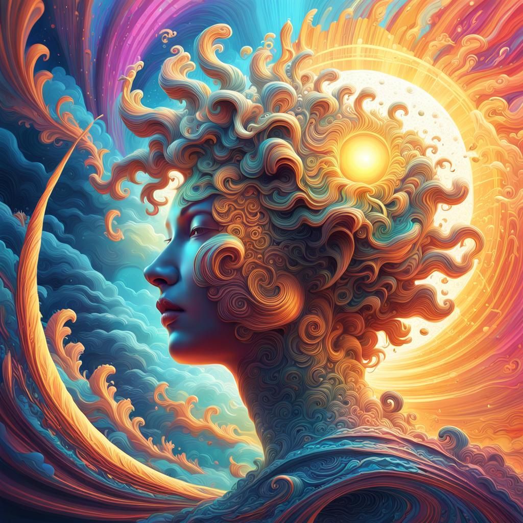 Hyperrealistic Spiral in Cosmic Synthwave Style