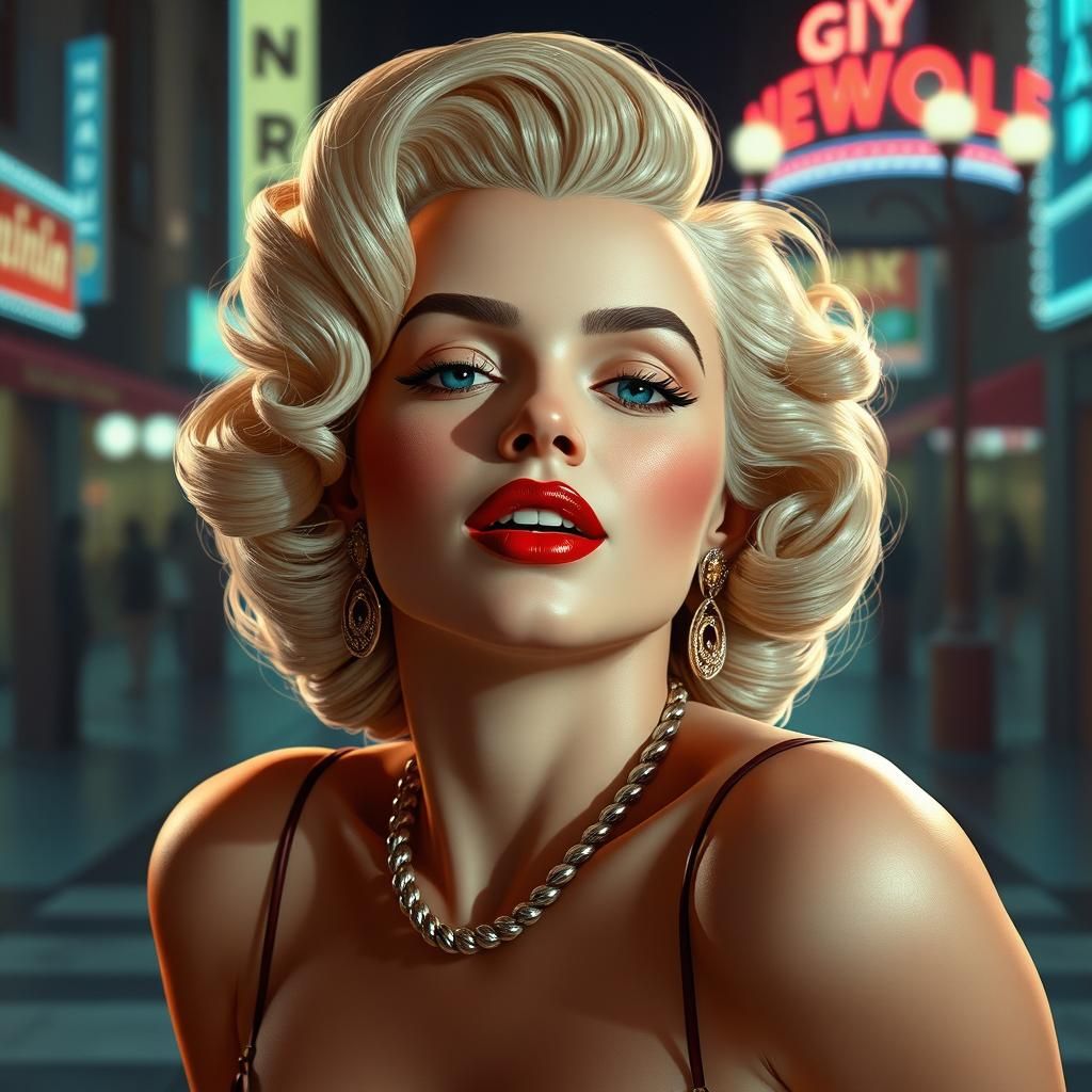 Marilyn Monroe in 3D Anime Style