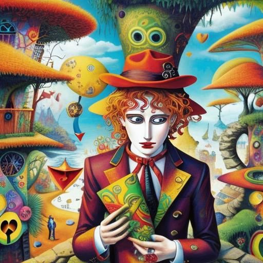 Surreal Lost Love: Vivid Colors in Abstract Style