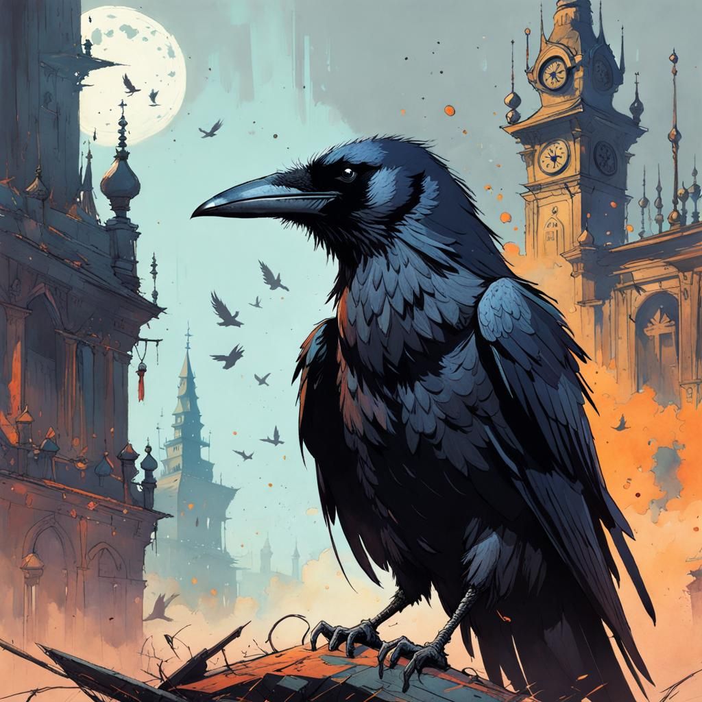 Cheeky Crow in Fantasycore Style