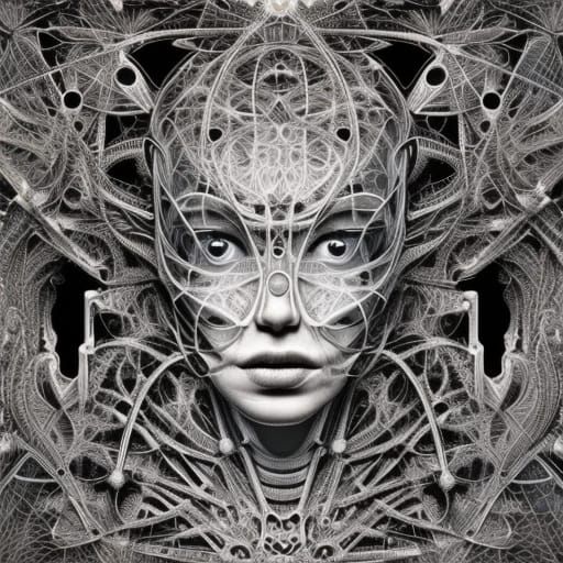 Surreal AI in Dot Art Style