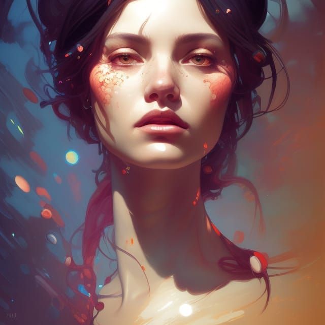 Painter Portrait in Hyperdetailed Splash Art Style