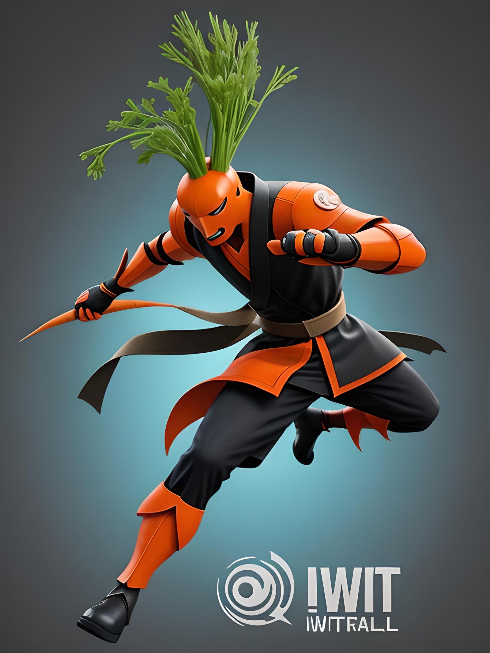 Wortel Combat: Carrots in 3D Art Rendering