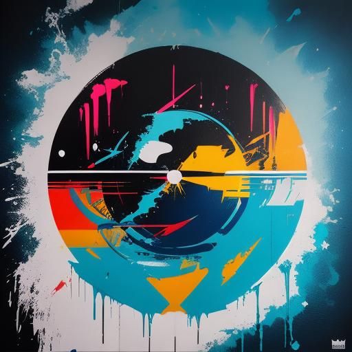 Polychromatic Graffiti Art: A Sailor's Voyage