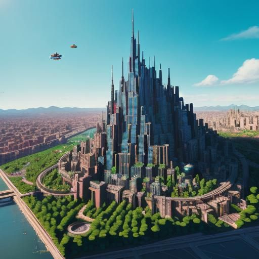 Lego Metropolis: Pop Art Cityscape Concept