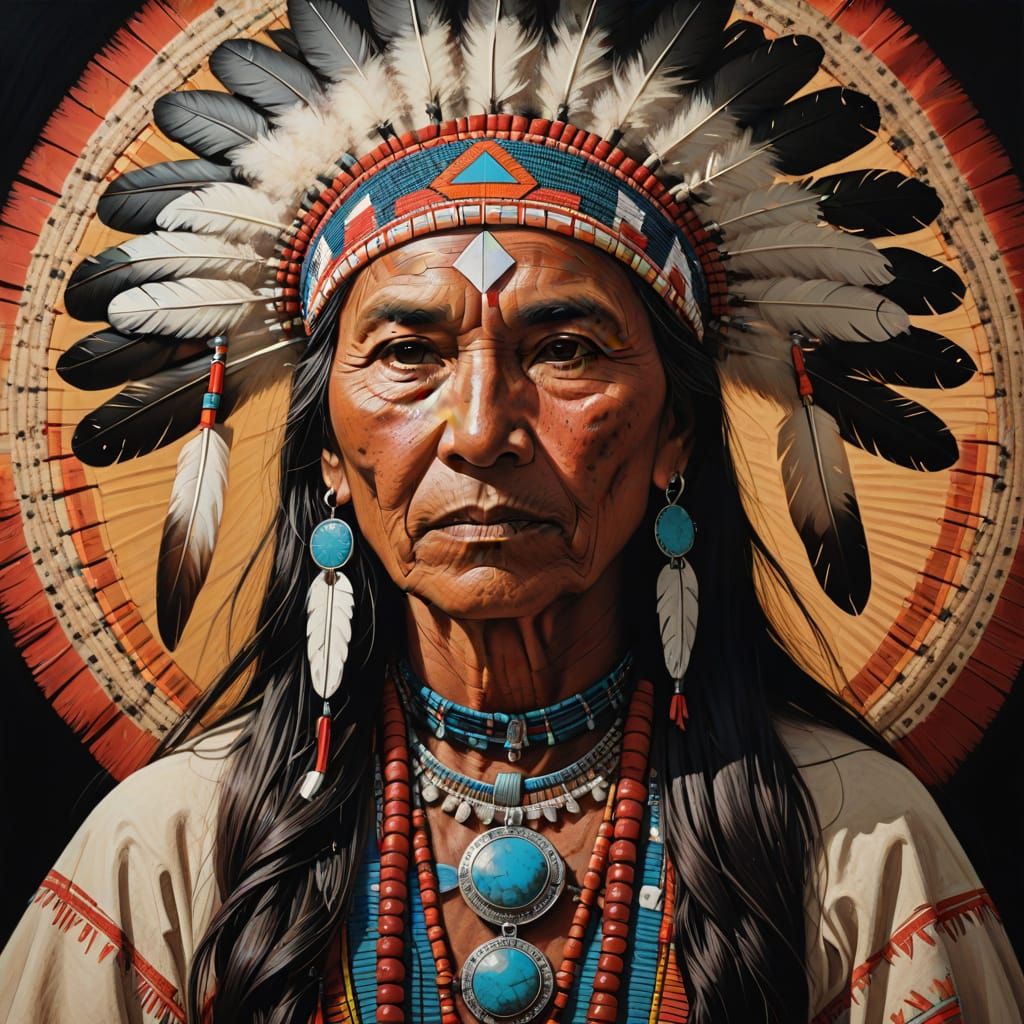 Native American Priestess Portrait