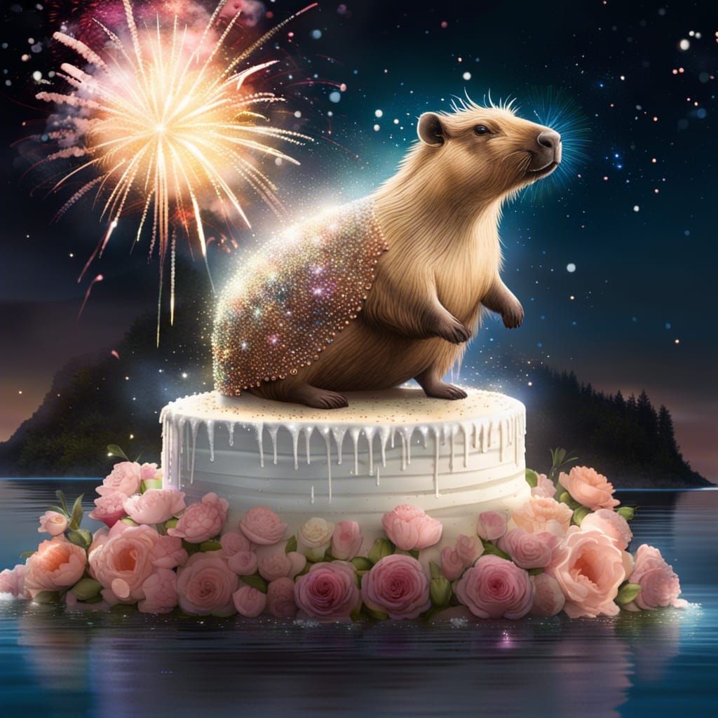 Capybara Bride Bursts From Wedding Cake